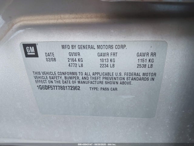 2008 CADILLAC CTS 1G6DF577780172962 Photo 8