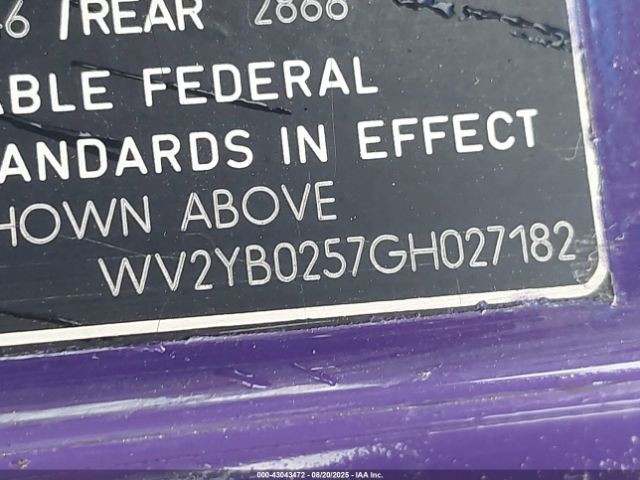 1986 VOLKSWAGEN VANAGON WV2YB0257GH027182 Photo 8