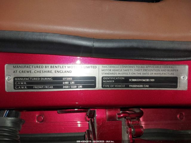 2006 BENTLEY CONTINENTAL FLYING SPUR SCBBR53W36C031989 Photo 8