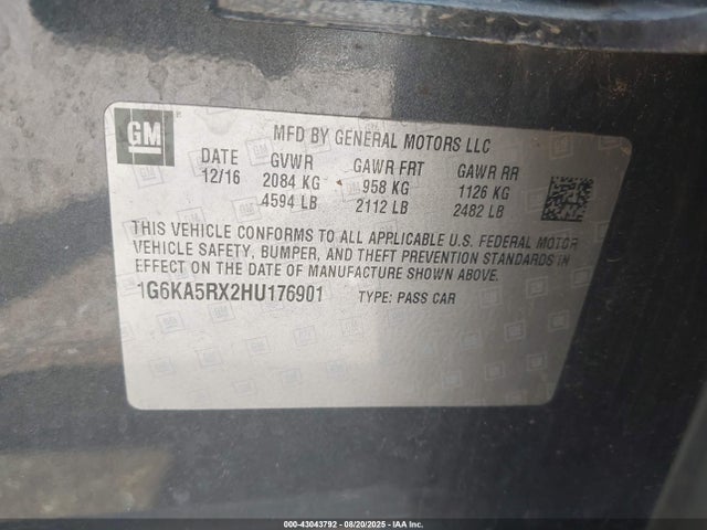 1G6KA5RX2HU176901 Cadillac Ct6 Standard