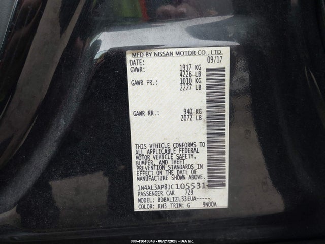 Nissan Altima 2018 1N4AL3AP8JC105531 Image 9