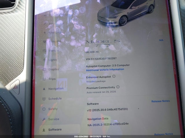 2018 TESLA MODEL S 5YJSA1E20JF292287 Photo 6
