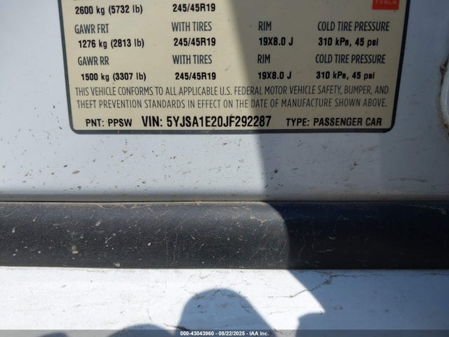 2018 TESLA MODEL S 5YJSA1E20JF292287 Photo 8