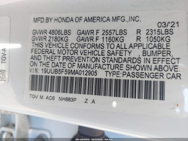2021 ACURA TLX 19UUB5F59MA012905 Photo 8