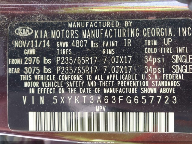 5XYKT3A63FG657723 KIA dohc t-gdi theta-ii