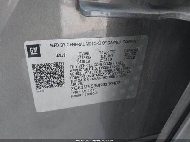 2019 CADILLAC XTS 2G61M5S30K9139487 Photo 8