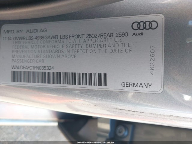 2015 AUDI A6 WAUDFAFC1FN035324 Photo 8