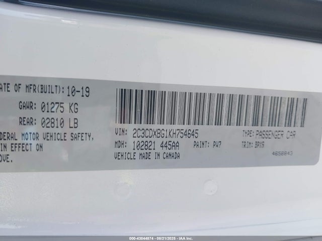 Dodge 2019 2019 2C3CDXBG1KH754645 Image 9