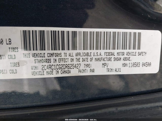 2013 CHRYSLER TOWN & COUNTRY 2C4RC1CG2DR625427 Photo 8