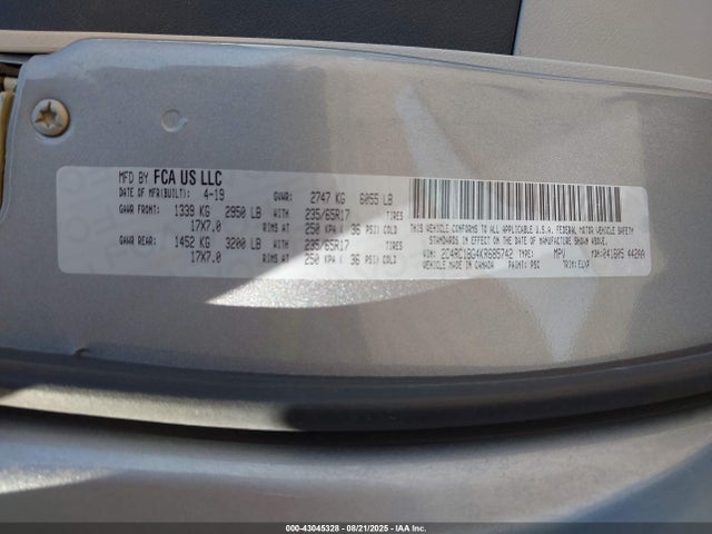 Chrysler Pacifica 2019 2C4RC1BG4KR685742 Image 9