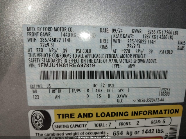 1FMJU1K81REA97819 Ford gtdi-standard