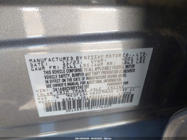 Nissan 2024 2024 3N1AB8CV8RY246109 Image 9