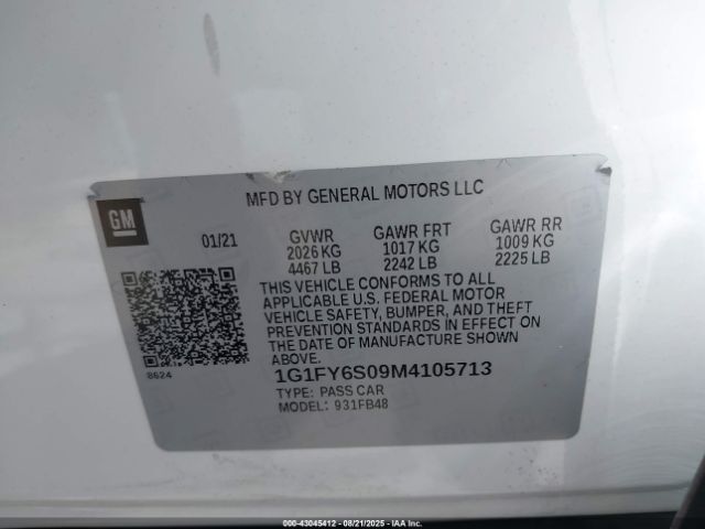 2021 CHEVROLET BOLT EV 1G1FY6S09M4105713 Photo 8