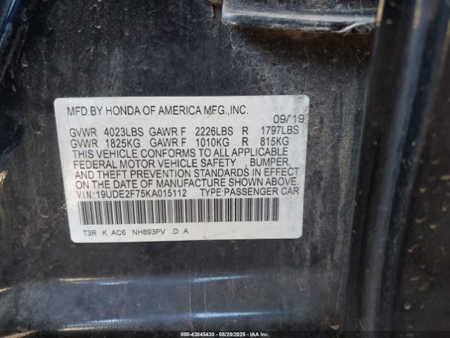 2019 ACURA ILX 19UDE2F75KA015112 Photo 8