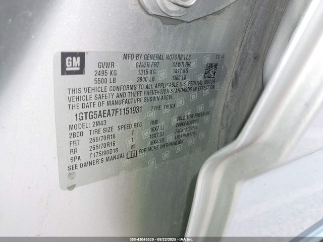 1GTG5AEA7F1151931 GMC lcv - sidi; dcvcp; vvt; e0-e100, alum