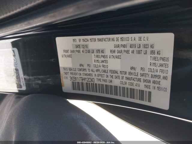 3MZBN1V79HM120343 Mazda pe