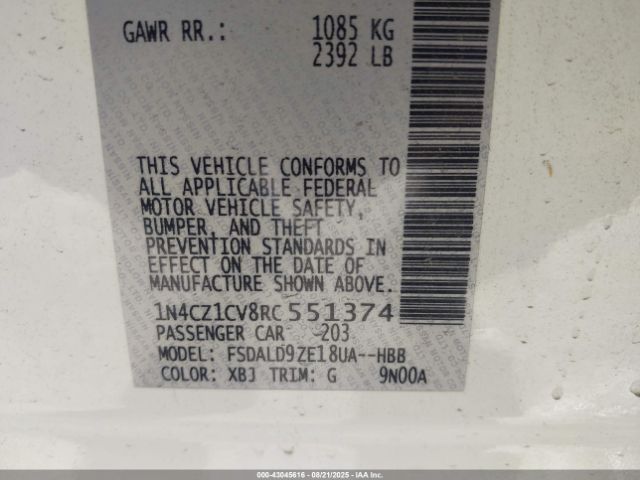 2024 NISSAN LEAF 1N4CZ1CV8RC551374 Photo 8