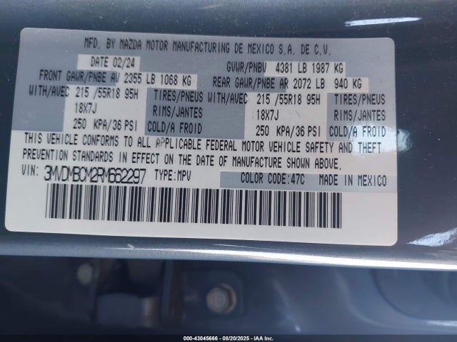 Mazda pyukd 2024 3MVDMBCM2RM662297 Image 9
