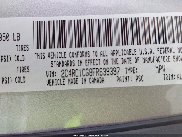 2C4RC1CG8FR639397 Chrysler Town and Country