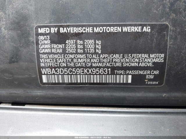 WBA3D5C59EKX95631 BMW 328D
