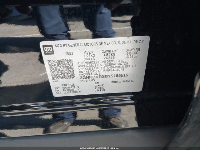 3GNKBKRS0NS185516 Chevrolet lgx