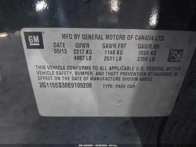 Chevrolet lfx 2014 2G1155S38E9109208 Image 9