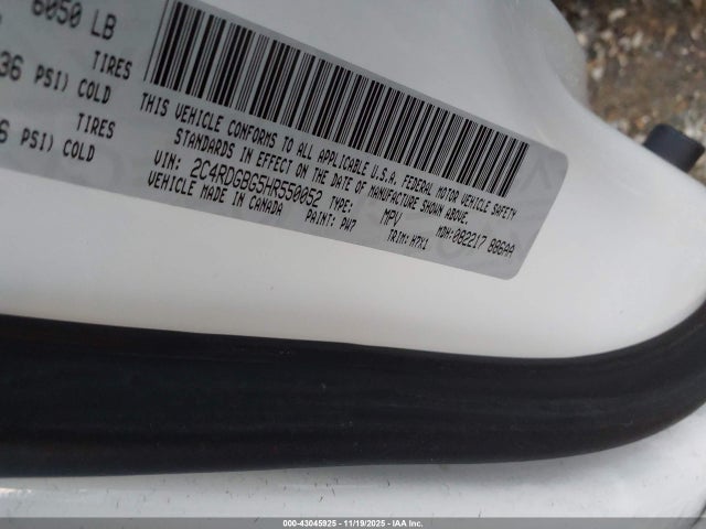 2C4RDGBG5HR550052 Dodge Grand Caravan