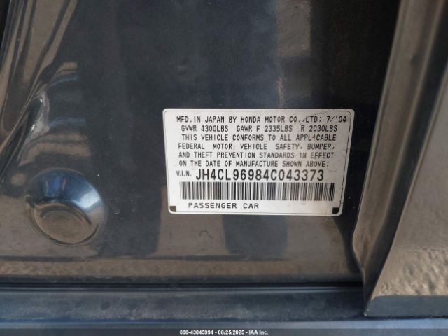 2004 ACURA TSX JH4CL96984C043373 Photo 8