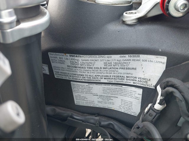 ZDMHAATW4MB003830 Ducati Superbike