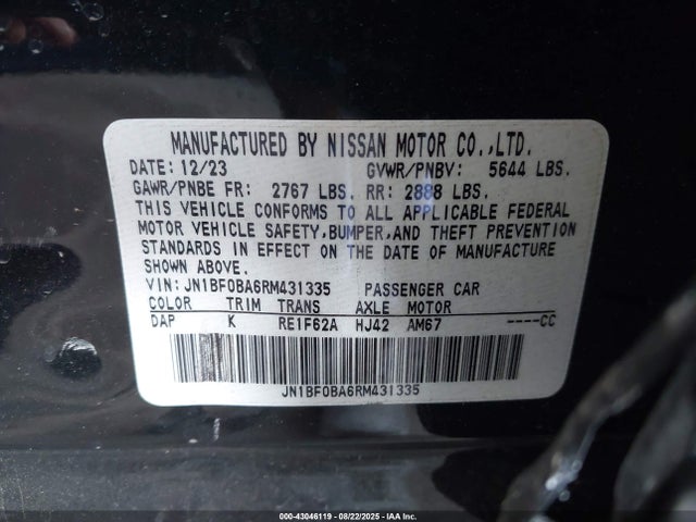 JN1BF0BA6RM431335 Nissan motor