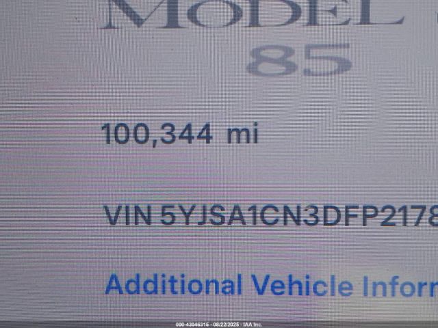 2013 TESLA MODEL S 5YJSA1CN3DFP21780 Photo 6