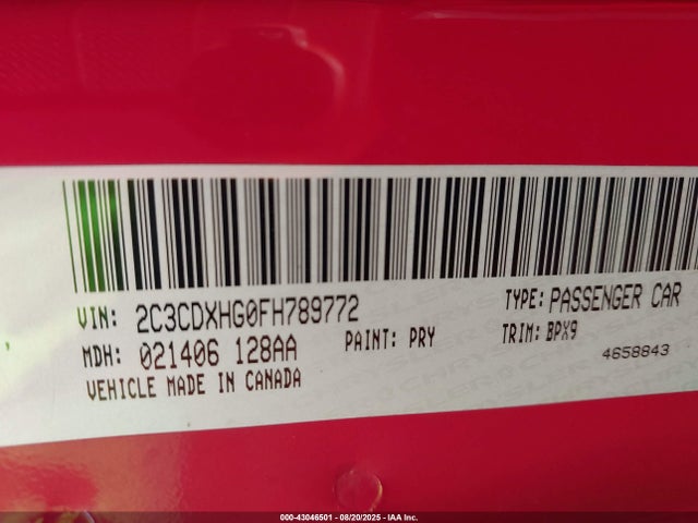 Dodge Charger 2015 2C3CDXHG0FH789772 Image 9