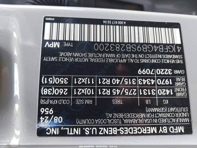 Mercedes-Benz m254 2025 4JGFB4GB9SB283200 Image 9