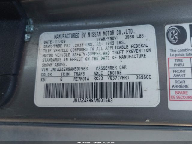 2010 NISSAN 370Z JN1AZ4EH9AM501563 Photo 8