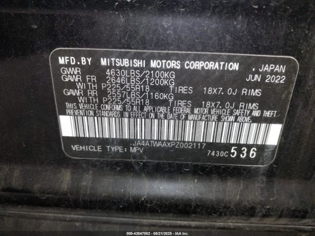 2023 MITSUBISHI ECLIPSE CROSS JA4ATWAAXPZ002117 Photo 8