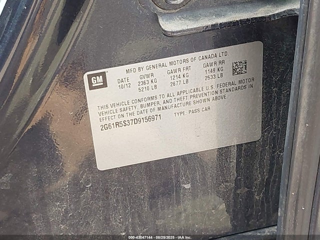 2013 CADILLAC XTS 2G61R5S37D9156971 Photo 8