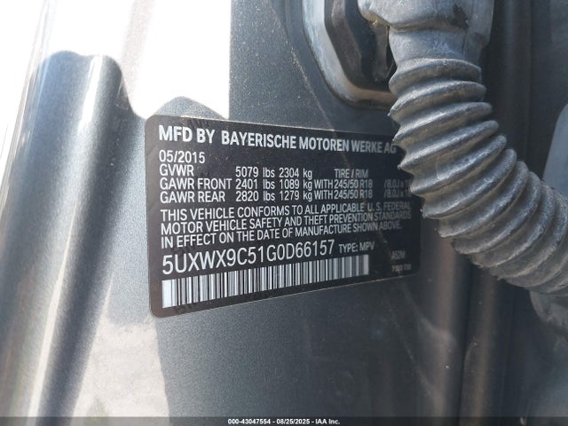 5UXWX9C51G0D66157 BMW X3