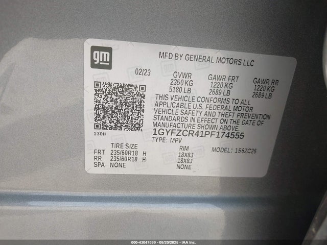 1GYFZCR41PF174555 Cadillac lsy