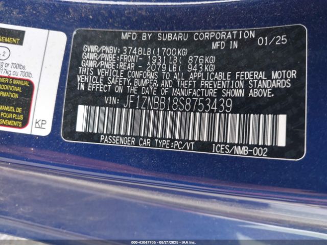 2025 TOYOTA GR86 JF1ZNBB18S8753439 Photo 8