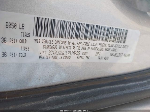 2020 DODGE GRAND CARAVAN 2C4RDGEG1LR179055 Photo 8