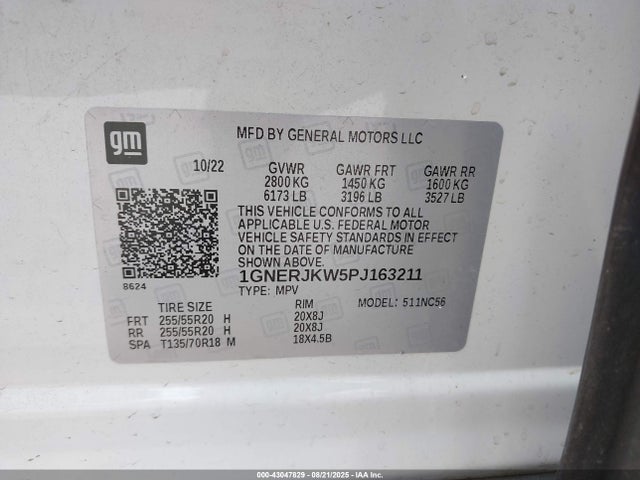 1GNERJKW5PJ163211 Chevrolet lfy