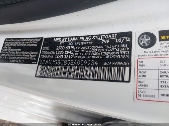 Mercedes-Benz S-Class 2014 WDDUG8CB5EA059934 Image 9