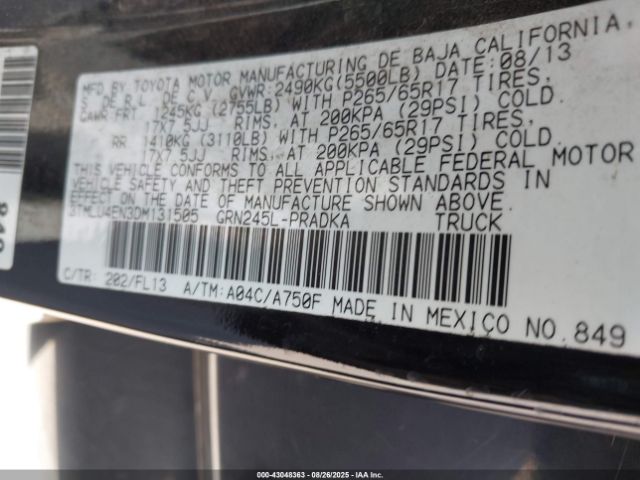 2013 TOYOTA TACOMA 3TMLU4EN3DM131505 Photo 8