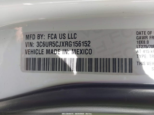 3C6UR5CJXRG156152 RAM 2024