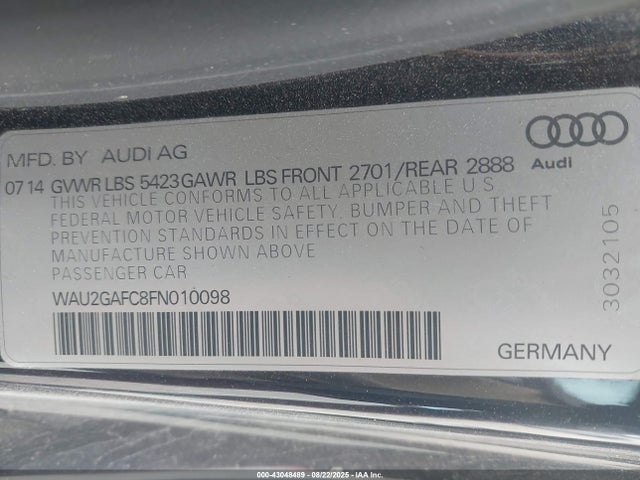 2015 AUDI A7 WAU2GAFC8FN010098 Photo 8