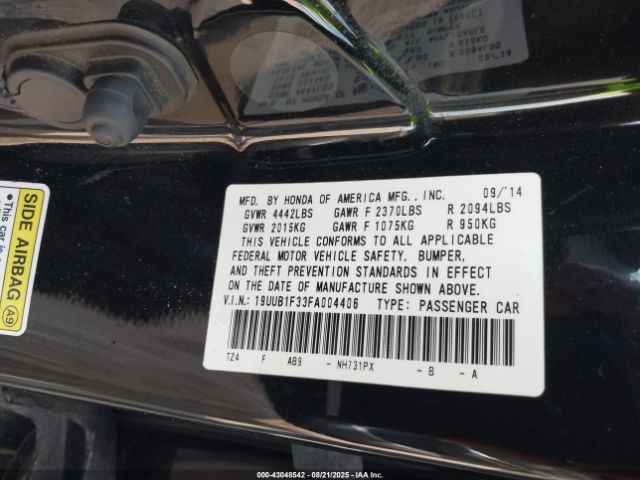 2015 ACURA TLX 19UUB1F33FA004406 Photo 8