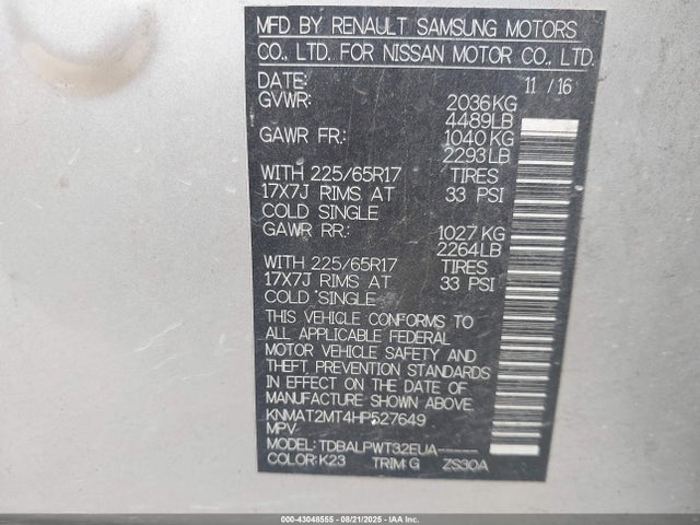 Nissan 2017 2017 KNMAT2MT4HP527649 Image 9