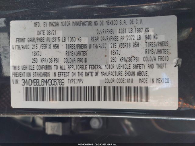 2021 MAZDA CX-30 3MVDMBBL6MM306789 Photo 8