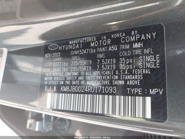 2024 HYUNDAI TUCSON PLUG-IN HYBRID KM8JBDD24RU171093 Photo 8