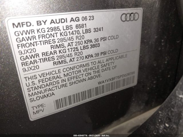 2023 AUDI Q7 WA1VXBF75PD026785 Photo 8